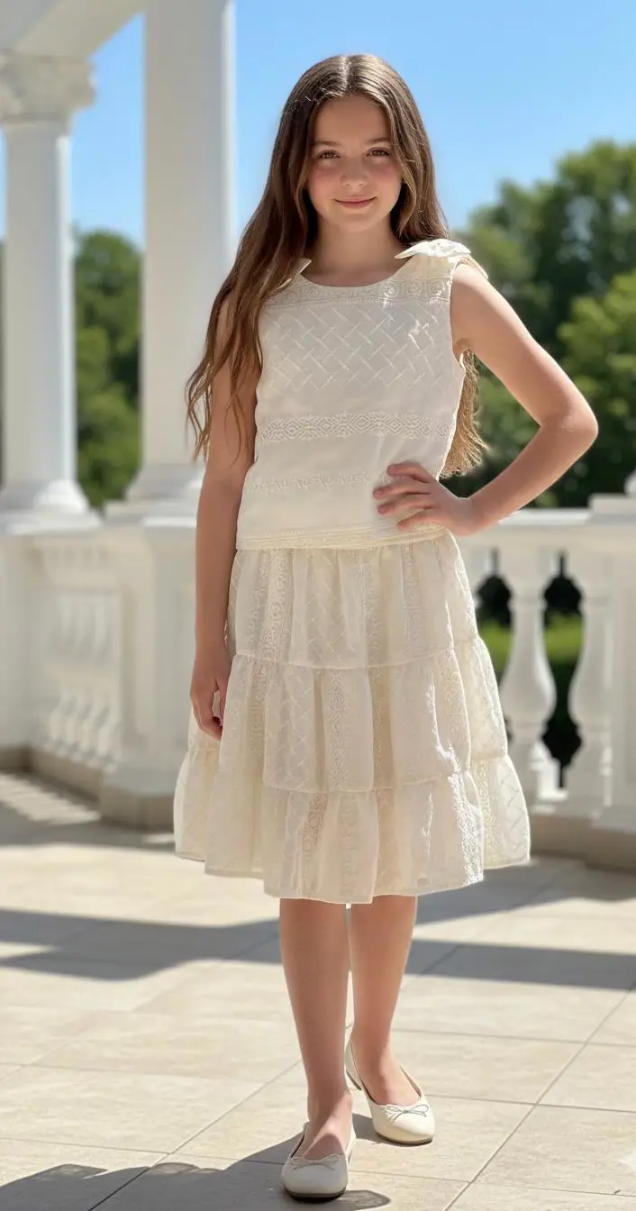 CONJUNTO BORDADO COM LACO NO OMBRO COR: OFF WHITE